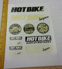 Hot Bike Harley Davidson Japan magazine sheet of promo stickers decals 1990s picture
