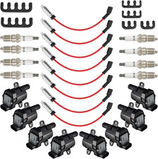 8 Pcs UF262 round Ignition Coil Set with 12192192 Spark Plugs Wires Set picture