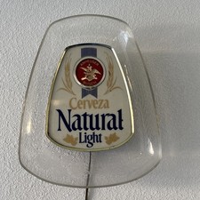 Vintage 1980's NATURAL LIGHT Beer Sign Anheuser-Busch NATTY LIGHT Bar Recroom picture