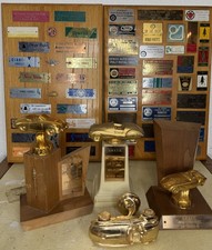Vintage 50s Car Club Plaque Trophy Lot San Luis Obispo Cal Poly Pismo Beach picture