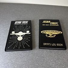 Vintage NEW 1991 Star Trek Star  Captain's Log Book & Ships Log Book Lot UNUSED picture
