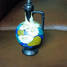 Antique Margriet Hand-Painted Floral Lidded Pitcher Jug Art Nouveau Small picture
