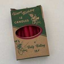 Rare 1950's Vintage Betty Bolling Ephemera Happy Birthday Candles Collectible picture