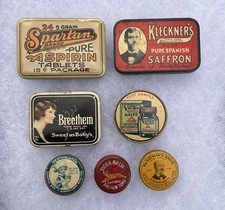 Antique Lot Of Medical Medicine Advertising Tins picture