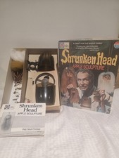Vintage 1975 Vincent Price Shrunken Head Apple Sculpture Kit by Milton Bradley. picture