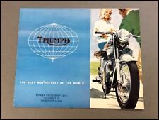 1964 Triumph Motorcycle Bike Brochure Catalog - Trophy Thunderbird Bonneville picture