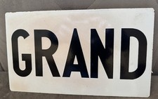 Grand Street New York Subway Station Porcelain Sign Chinatown NYC Vintage picture