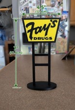 Vintage-Style Fay’s Drugs Replica Sign with Posts - NEW Design picture