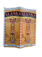 Alaska Line Steamship Company 1931 Travel Tour Booklet Brochure w Price Sheet picture