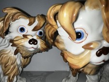 Vintage Mottahedeh Stately Homes Chatsworth Terriers Pair Rare 1990s Italy Mint picture