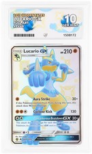 ACE 10 Lucario Gx SV64/SV94 Hidden Fates Gem Mint Pokemon picture