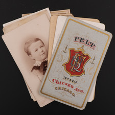 CDV Carte de Visite Lot of 9 Men Women Child Chicago, Illinois #781 picture