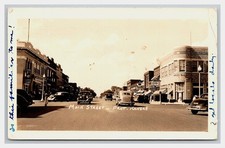 RPPC ~ Main Street Pratt KS ~ People's Bank Store Fronts KANSAS picture