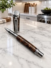 Ultra Rare African Blackwood Burl Rollerball Executive or Heirloom Pen picture
