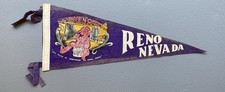 Vintage Reno Nevada 18 Inch Pennant w Colorful Graphics Early Old picture