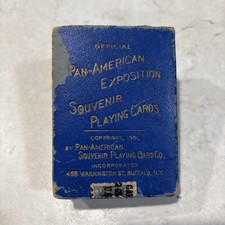 1901 Pan-American Exposition Souvenir Playing Cards Complete 53 Card Deck Box picture