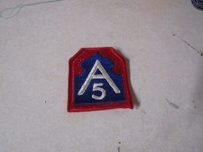 MILITARY PATCH SEW ON COLORED US ARMY 5TH ARMY picture