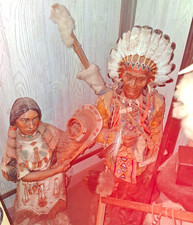Hand Painted Native American Figurine Multicolor 1970s picture
