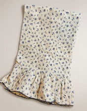 Vtg Ralph Lauren Standard Pillowcase Cottagecore Blue Floral Americana Calico picture