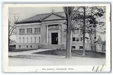1907 Exterior View Library Building Greenwich Connecticut CT Vintage Postcard picture