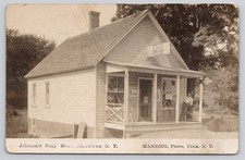 RPPC Johnson's Busy Store Chadwicks NY Moxie - Fireworks - Laundry Sign PM1910 picture