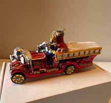 Kurt S. Adler Firefighters Ornament Collection 1920s Pumper Blown Glass Hanging picture