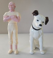 Pair Of Vintage Advertising Figurines, Mr. Clean And Nipper The RCA Dog picture