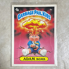 Topps 1985 Garbage Pail Kids Series 1 Adam Bomb Sticker Non-Sport Glossy picture