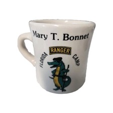 Vintage Victor Military Mug US Army Ranger School Florida Camp Alligator A&J... picture