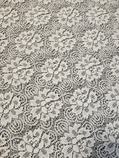 Vintage Set JcPenny Lace Curtain Panels Ivory Off-White HUGE 84