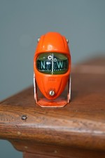 Vintage Hull Streamline Illuminated Auto Dash Car Compass Space Age Orange RARE picture