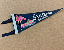Vintage Pennant Felt Mini San Diego Flamingo 11