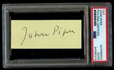 John Piper d1992 signed autograph auto 1x3 cut English Painter PSA Slabbed picture