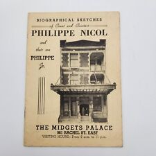 Vintage Philippe Nicol The Midgets Palace Biographical Sketches Souvenir Booklet picture