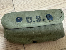 Original / Rare WWII US 1942 Canvas Ammo pouch for Trench Shotgun Rubon K.C. picture