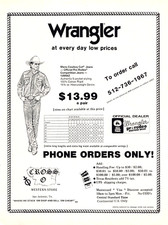Wrangler Cross Western Store Pro Rodeo Cowboy Clothing Vtg Magazine Print Ad picture