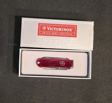 NEW  Victorinox Swiss Army 58mm Knife: SIGNATURE Translucent RED w/ Box picture