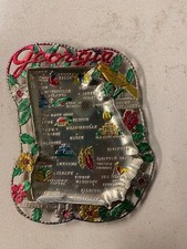 Vintage Collectible Metal State Ashtrays or Trinket Dish Georgia picture
