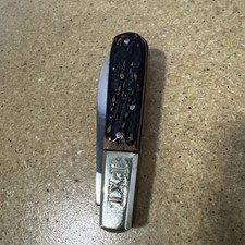VINTAGE 2 BLADE  IXL George Wostenholm Sheffield England barlow knife ANTLERD  picture