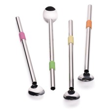 RSVP Endurance 18/8 Stainless Steel Spoon-Straw, Set of 4 picture