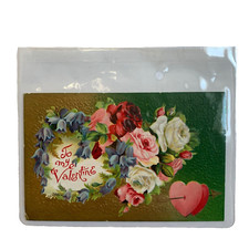 Antique Early 1900s Valentine's Day Postcard To My Valentine Heart Roses picture