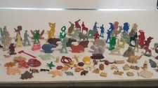 Lot of 100 + Variety Vintage Celluloid Cracker Jack Gumball Charms Japan 40s-50s picture
