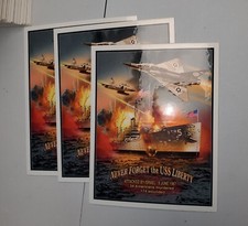 Remember the USS Liberty ISRAEL 🇮🇱 False FlagStickers (3) Pre-9/11 picture