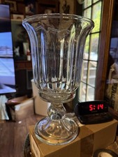Vintage Large Glass Pedestal Home Interior Urn Style Candle Holder picture
