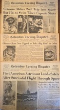Vintage 1961 Columbus Dispatch Newspaper Lot Grissom Glenn Shepard Space Race picture