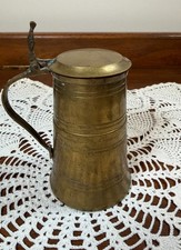 Vintage Miniature Brass Lidded Stein Mug Made in India 4” Tall Decorative picture