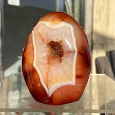 650g Rare Natural Red Agate Geode Carnelian Crystal Mineral Specimen Healing picture