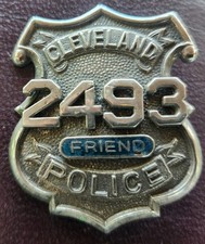 Vintage 1970's Cleveland Police FRIEND  Badge. picture