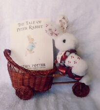 Vintage Bunny Rabbit On Bike With Basket and Book picture