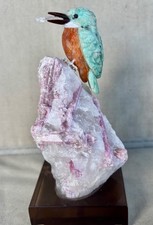 Amazonite and Orange Calcite Kingfisher 5 3/4